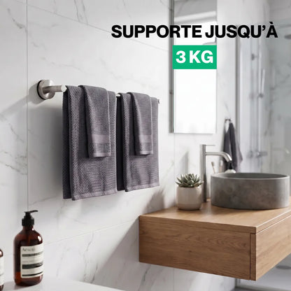 TowelGrip™ - Barre à ventouse pour serviettes