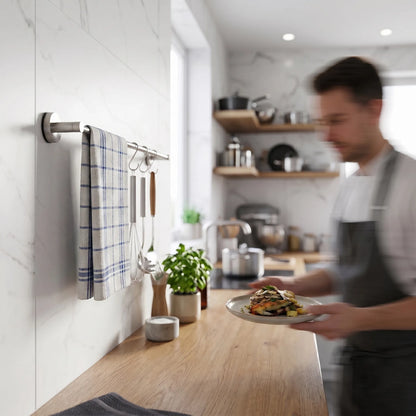 TowelGrip™ - Barre à ventouse pour serviettes